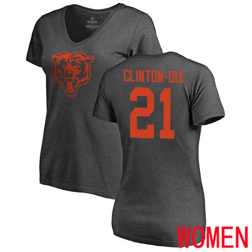 Chicago Bears Ash Women Ha Ha Clinton-Dix One Color NFL Football #21 T Shirt